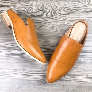 CCOCCI Cognac Pointed Heeled Loafer Mules 8.5
